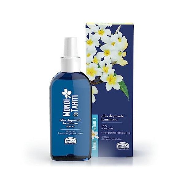 Helan, Monoi de Tahiti, Spray Huile Apres Soleil Prolongateur de Bronzage, Nourrissant et Illuminant Effet Soie pour Corps et