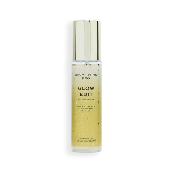 Revolution Skincare - Spray Fixateur Illuminant Pro Glow Edit, Infusé à la Niacinamide, 100 ml