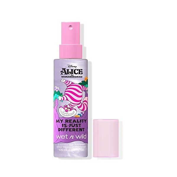 Wet n Wild Alice in Wonderland Spray Fixateur de Maquillage My Reality is Just Different, Spray Fixateur à Brillance Légère