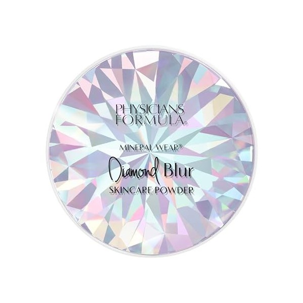 Physicians Formula Mineral Wear Diamond Blur Skincare Powder, Poudre Translucide pour le Visage avec Effet Flou et Diffusion 