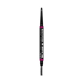NYX Professional Makeup Blade & Shade, Crayon sourcils double embout, tenue jusquà 16h, Black