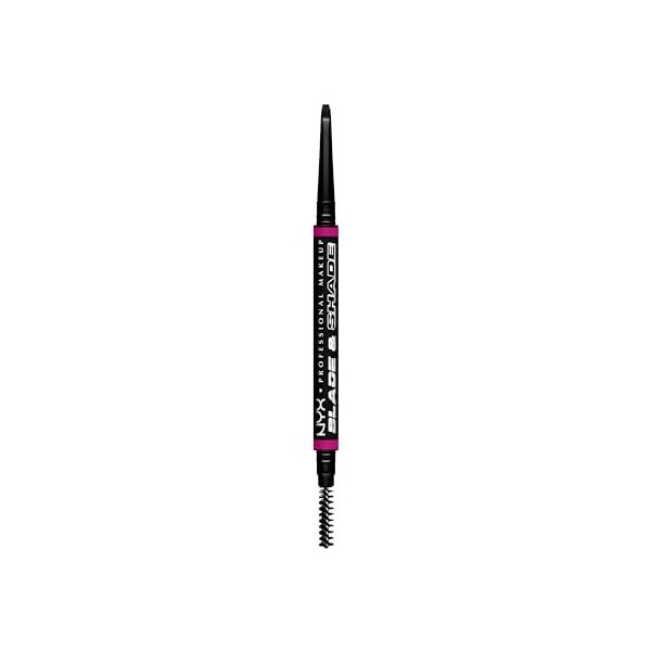 NYX Professional Makeup Blade & Shade, Crayon sourcils double embout, tenue jusquà 16h, Black