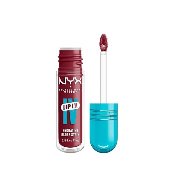 NYX Professional Makeup, Lip IV, Gloss, jusquà 12h dhydratation, hautement pigmenté, fini brillant, Bubblegum Burst