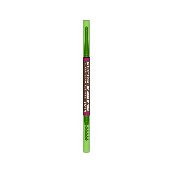 NYX Professional Makeup Blade & Shade, Crayon sourcils double embout, tenue jusquà 16h, Chocolate