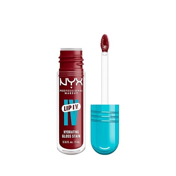 NYX Professional Makeup, Lip IV, Gloss, jusquà 12h dhydratation, hautement pigmenté, fini brillant, Cranberry Splash