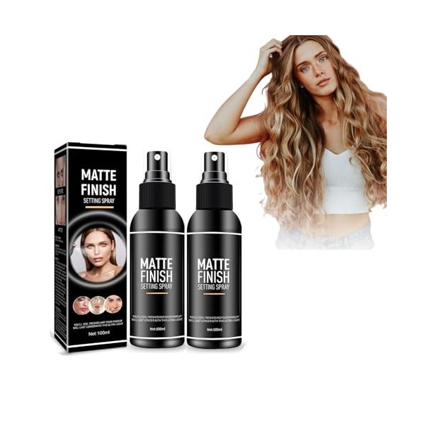 Nmbol Spray Fixateur Contrôle lhuile Résistant Transpiration,Spray Matte Fixateur de Maquillage,Fixateur Maquillage Spray Hy