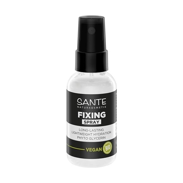 SANTE Naturkosmetik Spray fixateur de maquillage végétalien à laloe vera et à la glycérine Phyto - Hydrate - Pour un look lo