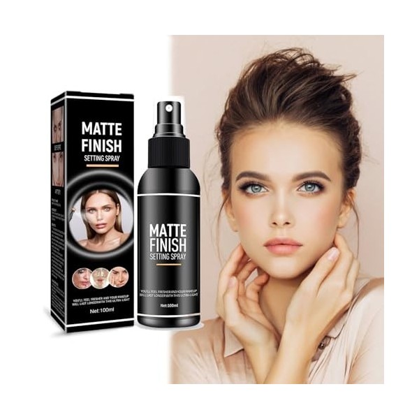 Make-Up Setting Spray Matte Fixateur de Maquillage,Spray Fixateur Contrôle lhuile Résistant Transpiration,Fixateur Maquillag