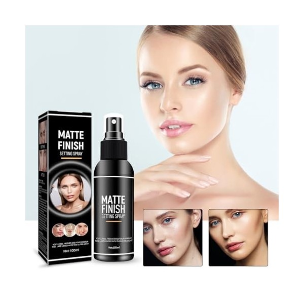 Make-Up Setting Spray Matte Fixateur de Maquillage,Spray Fixateur Contrôle lhuile Résistant Transpiration,Fixateur Maquillag