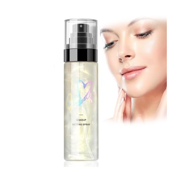 Makeup Setting Spray, Slight Shining Makeup Finishing Spray,Long-Lasting Fixing Spray for Face,Lightweight Setting Spray To K