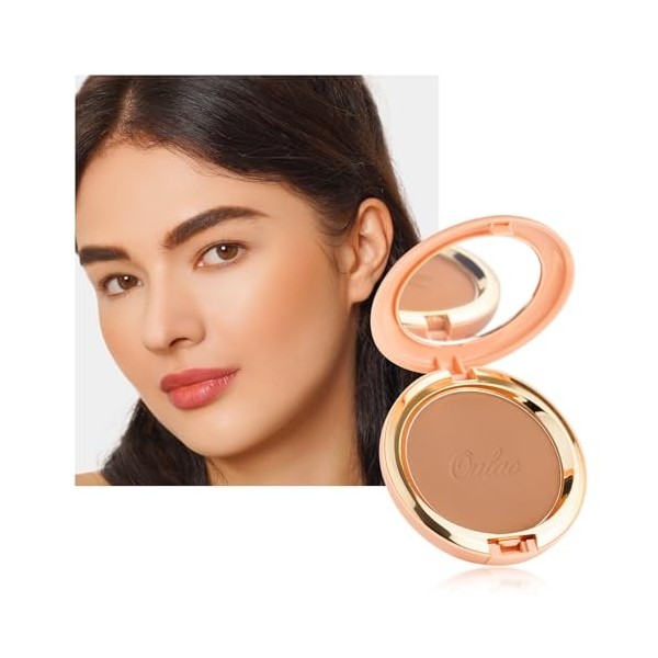 Oulac Matte Bronzer Poudre Visage Maquillage - Bronzante Naturel SunKissed Look, Hautement Pigmenté, Éclat Longue Tenue, Faci