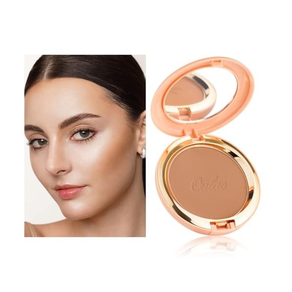 Oulac Matte Bronzer Poudre Visage Maquillage - Bronzante Naturel SunKissed Look, Hautement Pigmenté, Éclat Longue Tenue, Faci