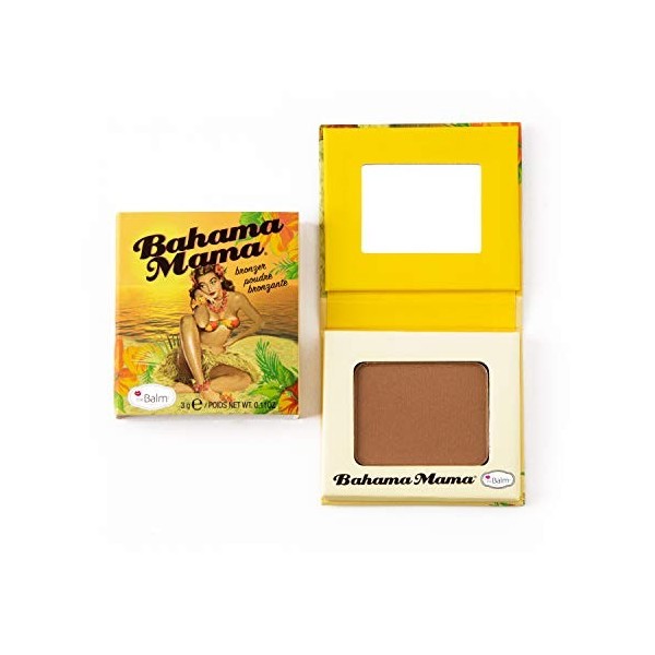 Thebalm Bahama Mama Bronzer, Natural Matte, Tanned Beach Glow Travel Size