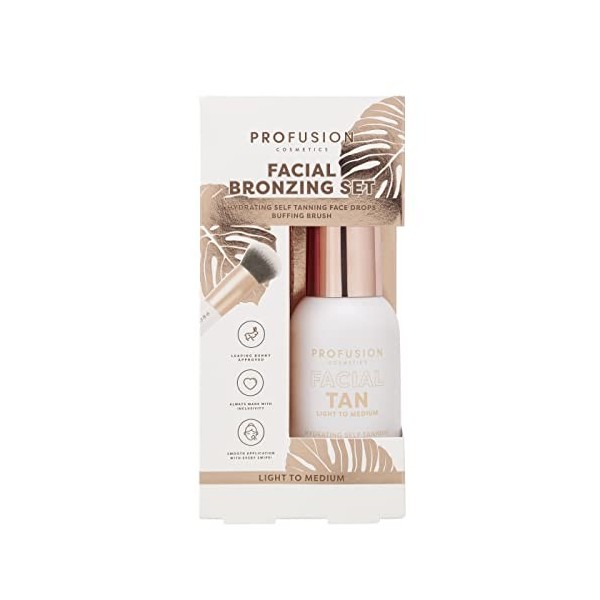 PROFUSION COSMETICS Ensemble de bronzage pour le visage | Léger à moyen