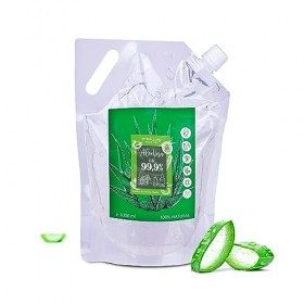 Gel Aloe Vera 100% Pur et Naturel. Peau Sèche, Grasse. Après un Bain de Soleil. After Sun. Après le Rasage. Gel Cheveux. Crèm