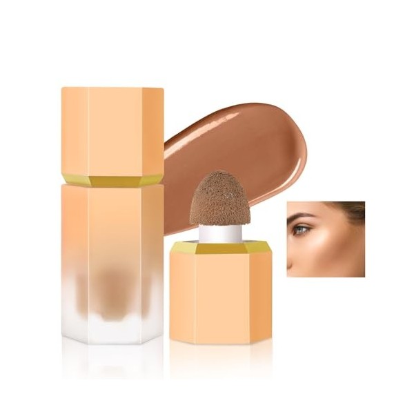 Boobeen Liquid Contour Stick, crème bronzante pour le visage avec applicateur coussin, pour sculpter et ombrer de façon natur