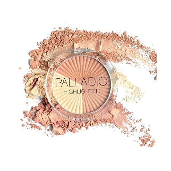Palladio Sunkissed Highlighter, Poudre de Maquillage Crémeuse et Douce, Teintes Lumineuses, Sculpte et Définit lÉclat du Vis