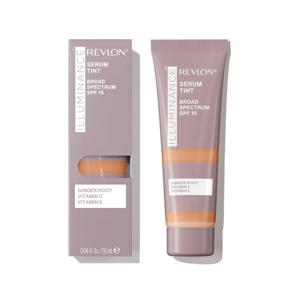 Revlon Sérum Teinté Illuminance, Triple Acide Hyaluronique, Unifie le teint au fil du temps et hydrate tout au long de la jou