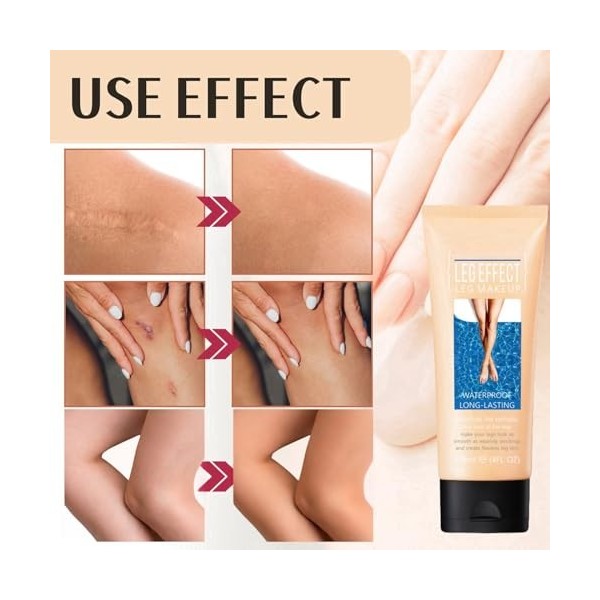 Maquillage des jambes imperméable sans transfert, correcteur de couleur, anti-cernes, lotion de maquillage pour les jambes, m