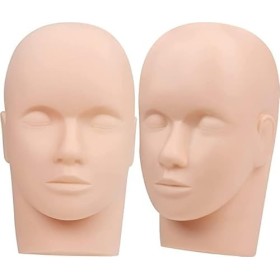 Tête 3D en caoutchouc souple, pratique pour maquillage, microblading, micropigmentation, extension de cils, cosmétologie, têt