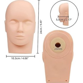 Tête 3D en caoutchouc souple, pratique pour maquillage, microblading, micropigmentation, extension de cils, cosmétologie, têt