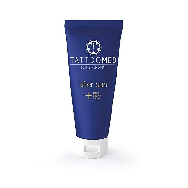 TattooMed Soin pour Peau Tatouée Crème Solaire Après-Soleil After Sun Protection des Tatouages/Couleurs de Tatouage