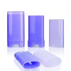 Lot de 27 tubes ovales vides en plastique pour baume à lèvres de 15 g, déodorant, tube de rouge à lèvres de 15 ml transparen