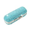 AsAlways Étui à rouge à lèvres portable avec miroir et strass brillants pour maquillage et maquillage, bleu, Bling