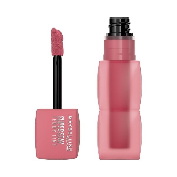 Maybelline New York Superstay Teddy Tint Blush à lèvres liquide fini mat fondu 40 PETALCORE