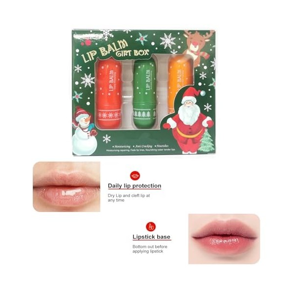 Roll On Lip Gloss,Noël Huile À Lèvres Transparente,Roll-On Lip Gloss Set,Baume À Lèvres,Roll-on Lip Gloss,Baume À Lèvres Pour