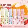 Rollerball Lip Oil Set,Huile à Lèvres Hydratante et Nourrissante,6Pcs Fruit Scents Vegan Lip Gloss Non Toxic Lip Oil