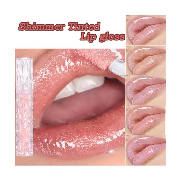 Gloss Hydratant Pour Les Lèvres,Gloss Repulpant Pour Les Lèvres, High-Shine Lip Gloss,Non-Sticky Lip Oil Long Lasting Shimmer