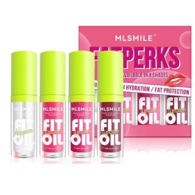 brillant à lèvres, 4 pièces d’huile à lèvres repulpante, haute brillance, rouges à lèvres Crystal Jelly, 12 heures hydratante