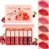 TITIMORE 6 Couleur Lip Tint Stain Set Rouges à Lèvres Liquides Hydratants pour Joues et Yeux Moisturizing Lip Gloss Hydratant