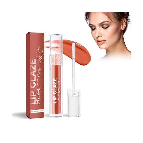 Lip Glaze Rouge à lèvres liquide, brillant à lèvres hydratant, brillant à lèvres, waterproof, longue durée et non collant or