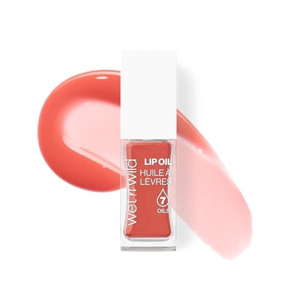 Wet n Wild Huile à Lèvres Teintée, Gloss Rouge Nourrissant et Non Collant Enrichi de 7 Huiles Naturelles, Formule Légère pour