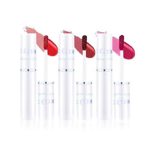 Prreal 3 Pieces Peel Off Lip Stain, Long-Lasting Tattoo Lip Liner Stain, Waterproof, Non-Sticky and Transfer-proof Lip Liner 