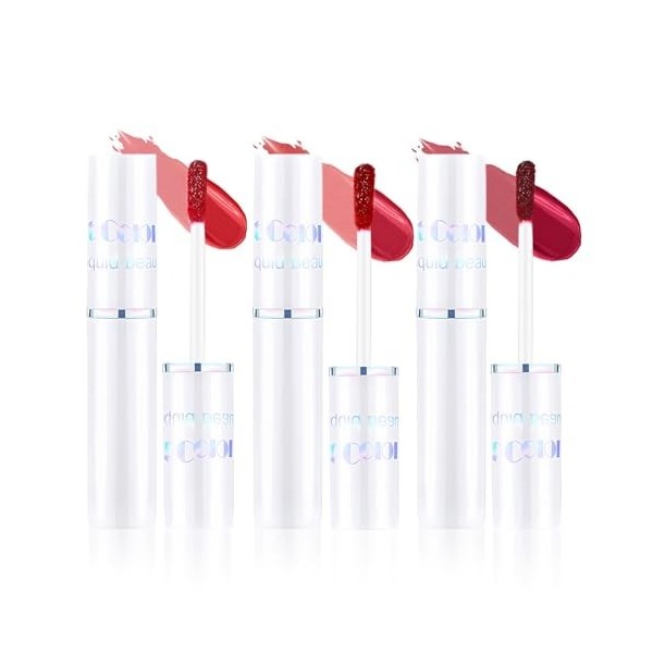 Prreal 3 Pieces Peel Off Lip Stain, Long-Lasting Tattoo Lip Liner Stain, Waterproof, Non-Sticky and Transfer-proof Lip Liner 