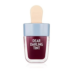 ETUDE Dear Darling Water Gel Tint Ice Cream RD306 Shark Red 21AD | Vivid High-Color Lip Tint with Minerals and Vitamins f