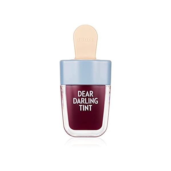 ETUDE Dear Darling Water Gel Tint Ice Cream RD306 Shark Red 21AD | Vivid High-Color Lip Tint with Minerals and Vitamins f