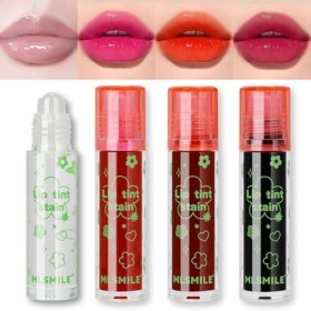 NewBang Ensemble de 4 teintes de baumes à lèvres et joues teintées hydrofuges, légères, hydratantes et repulpantes, à appliqu