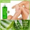Aloe vera en gel 390 ml, extrait de camomille, testé dermatologiquement, soin hydratant pour la peau et les cheveux – coup de