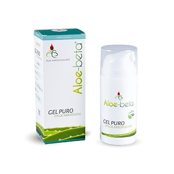 Aloe-beta Pure Aloe Arborescens Gel 100 ml pour les irritations cutanées, irritations, rougeurs - après piqûres dinsectes, c