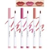 Colour Lip Marker-3 PCS Haut pigmenté Lip Tint Stain Marker Pen, Waterproof No Transfert Rouge à lèvres,Tenue Longue Durée, E