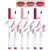 Colour Lip Marker-3 PCS Haut pigmenté Lip Tint Stain Marker Pen, Waterproof No Transfert Rouge à lèvres,Tenue Longue Durée, E