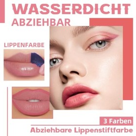 NewBang Crayon à Lèvres Peel Off teinté, Ensemble De 3 Crayons Tattoo Magic Tint Pour Des Lèvres Rose Mat Nude, à La Fois Bri