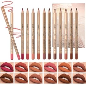 12 couleurs lipliner crayon set haute pigmentation imperméable à leau naturel velours lèvres maquillage Soft pencil durable 