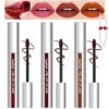 Sitovely 3PCS Peel Off Lip Liner Stain, Crayons à lèvres pelables,Long Wear Peel Off Lip Stain, Lip Stain Peel Off Matte Brow