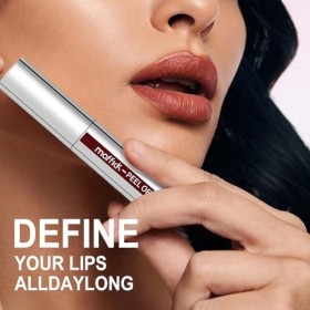 3 Couleurs Lip Stain Peel Off, Crayon à lèvres Peel off Lip Liner Tattoo, Tattoo Lipstick Teinture Longue Durée Infusée avec 