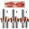 3PCS Peel off Lip Stain Tattoo, Peel off Lip Liner Tattoo Avec Une Finition Mate, Infusé Avec De La Vitamine E, Tattoo Lipsti